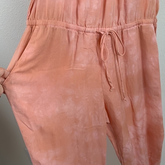 Anthropologie Cloth & Stone beachy tie dye crop leg tencel halter jumpsuit. EUC - Picture 3 of 10